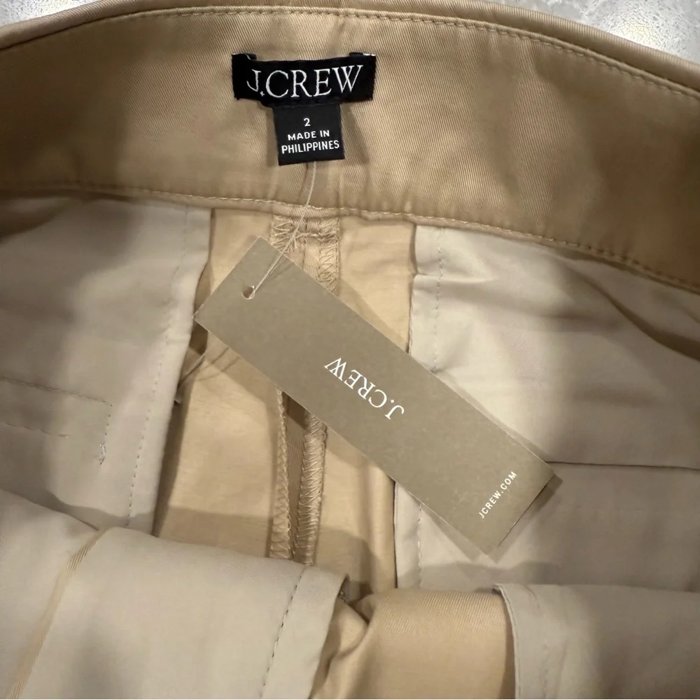 J.Crew Tan Pleated Dress Shorts Size 2 High Rise
